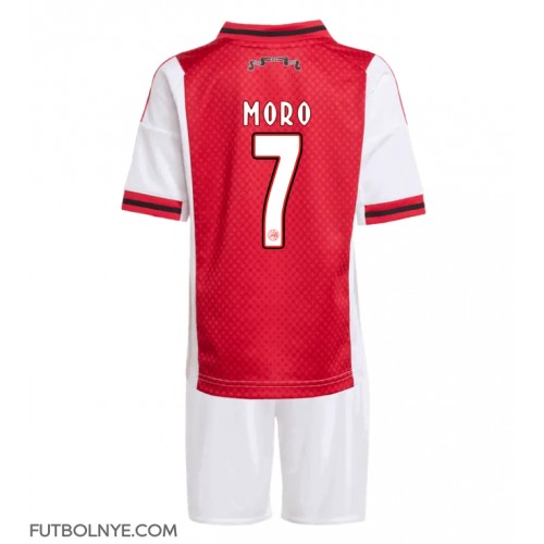 Camiseta Ajax Raul Moro #7 Primera Equipación para niños 2025-26 manga corta (+ pantalones cortos)